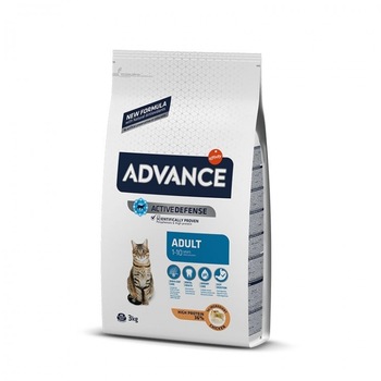 Hrana uscata pentru pisici cu pui si orez, Advance Cat Adult, 3Kg Hrana uscata pentru pisici cu pui si orez, Advance Cat Adult, 3Kg