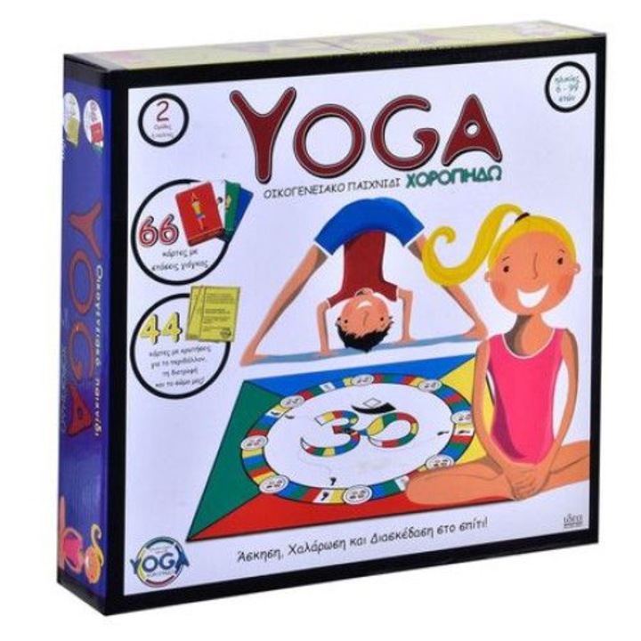 Joc pentru copii sau familie Yoga cu 66 de pozitii amuzante si 110 carti de joc, de la 6 ani la 80 de ani, ATS