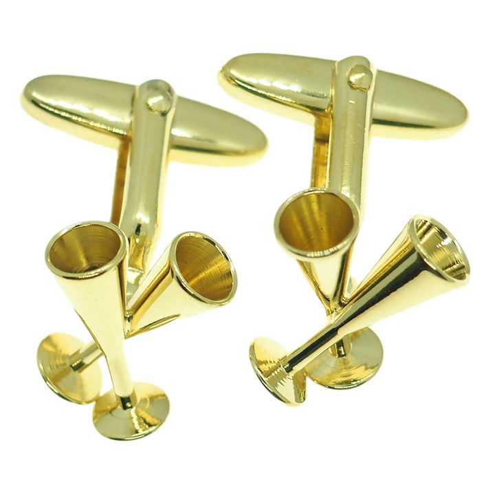 Butoni camasa manseta auriti mecanism arc figurina pahare sampanie 14281 Dras