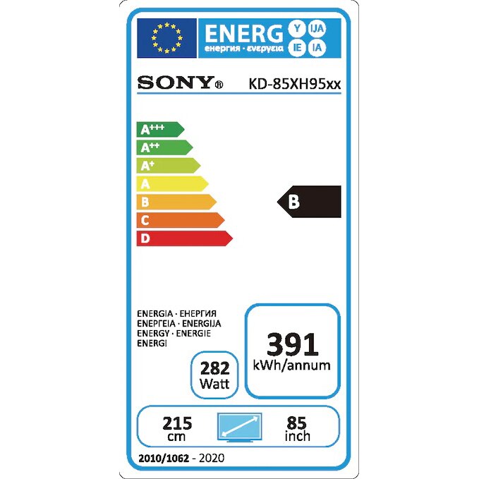 Televizor Sony 85XH9505, 214.8 cm, Smart Android, 4K Ultra HD, LED, Clasa B