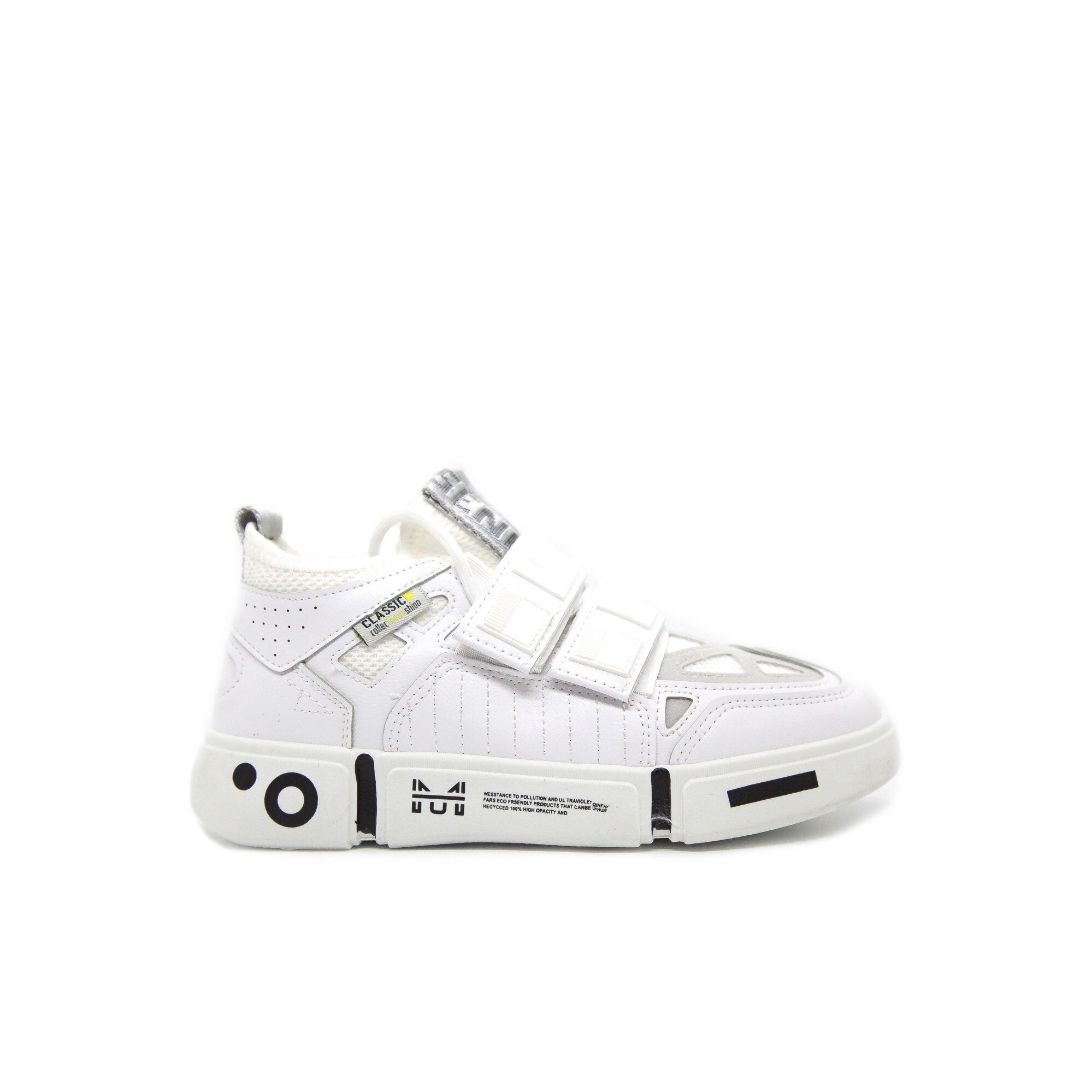 Pantofi sport, DeHaine, Barbati, Alb, inchidere Velcro, Alb