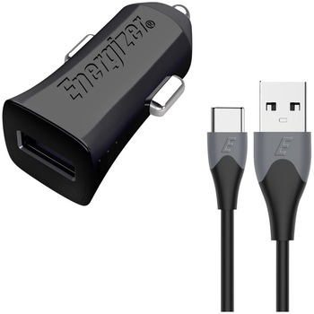 Incarcator auto Energizer QC 3.0, 2A, 18W, 1xUSB, Cablu Type C inclus, 1m, Negru Incarcator auto Energizer QC 3.0, 2A, 18W, 1xUSB, Cablu Type C inclus, 1m, Negru