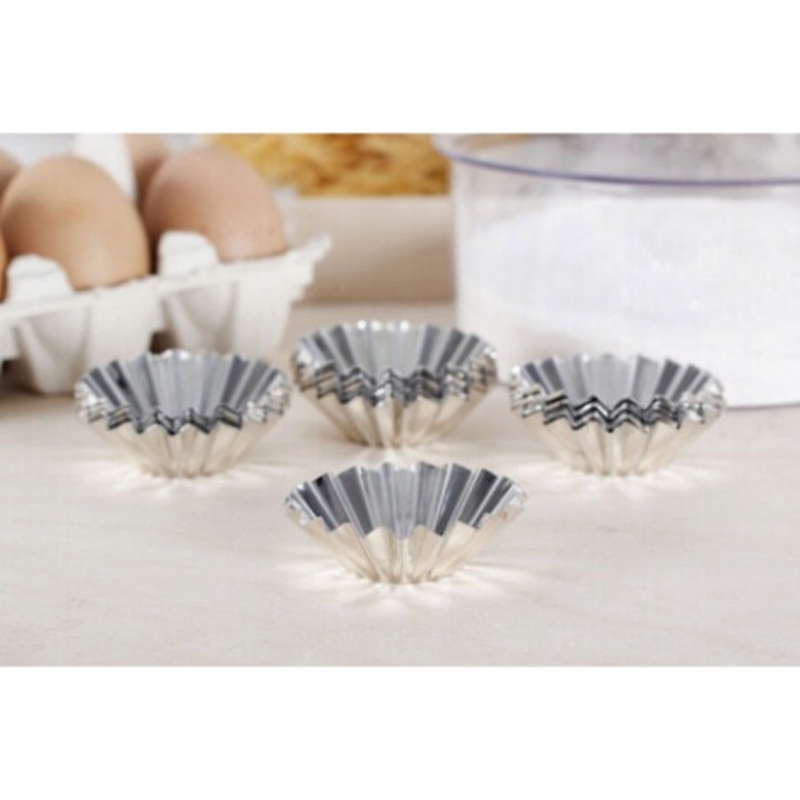 Set forma prajituri individuale, 10 piese, 7cm, SNB