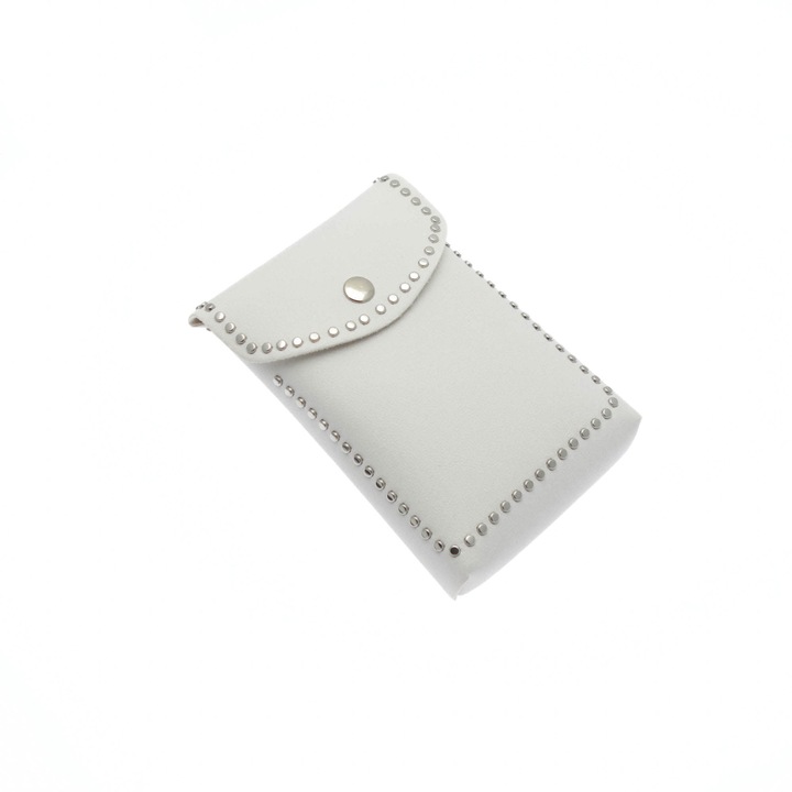 Дамска чанта Buticcochet от екологична кожа с метални апликации Бяла - BRS296