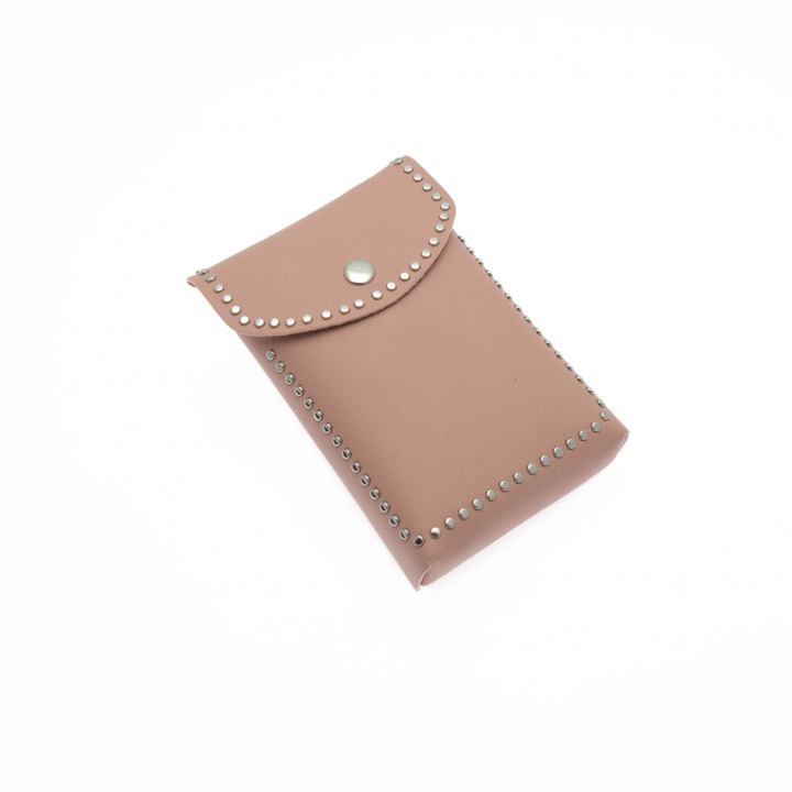 Дамска чанта Buticcochet от екологична кожа с метални апликации Розова - BRS298