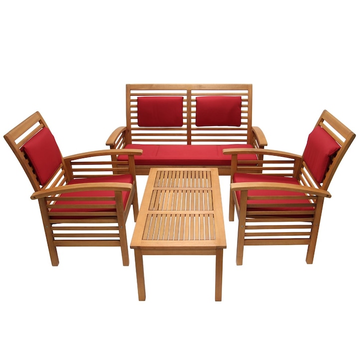 MagStar Mirano комплект за градина и тераса правоъгълна маса, с 2 стола, пейка
