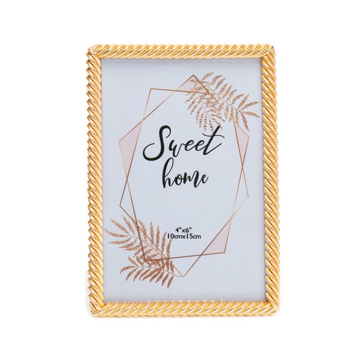 Rama foto decor KPH Lace, auriu, metal, 10x15