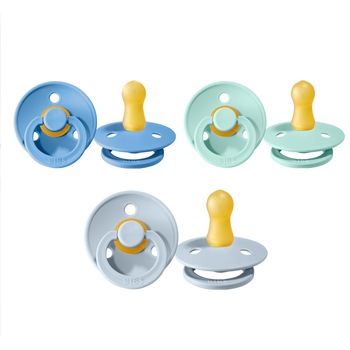 Pachet 3 suzete BIBS 0-6luni -Baby Blue, Sky Blue, Mint Pachet 3 suzete BIBS 0-6luni -Baby Blue, Sky Blue, Mint