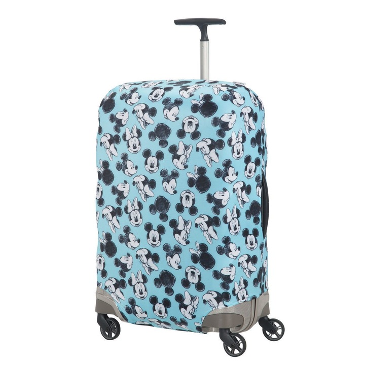 Husa valiza lycra, Mickey si minnie blue, Samsonite