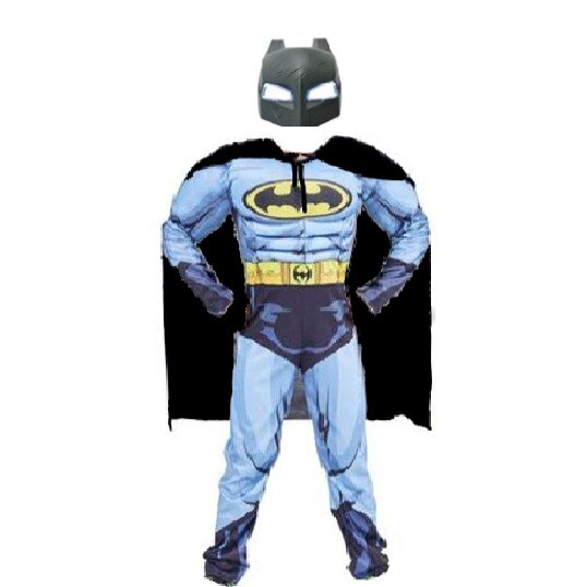 Costum baieti Batman gri, 6-8ani, Funny Party Shop