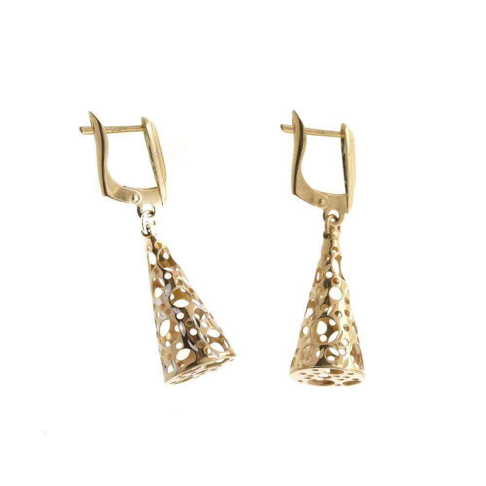 Cercei clopot, din aur galben de 14K