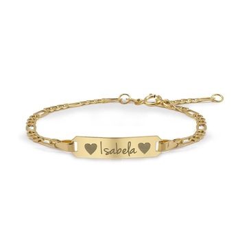 Bratara lant bebe personalizata Graveaza Povestea Ta, Aur 14K, Nou nascut - 8 ani, Placuta rotunjita 20 mm Bratara lant bebe personalizata Graveaza Povestea Ta, Aur 14K, Nou nascut - 8 ani, Placuta rotunjita 20 mm