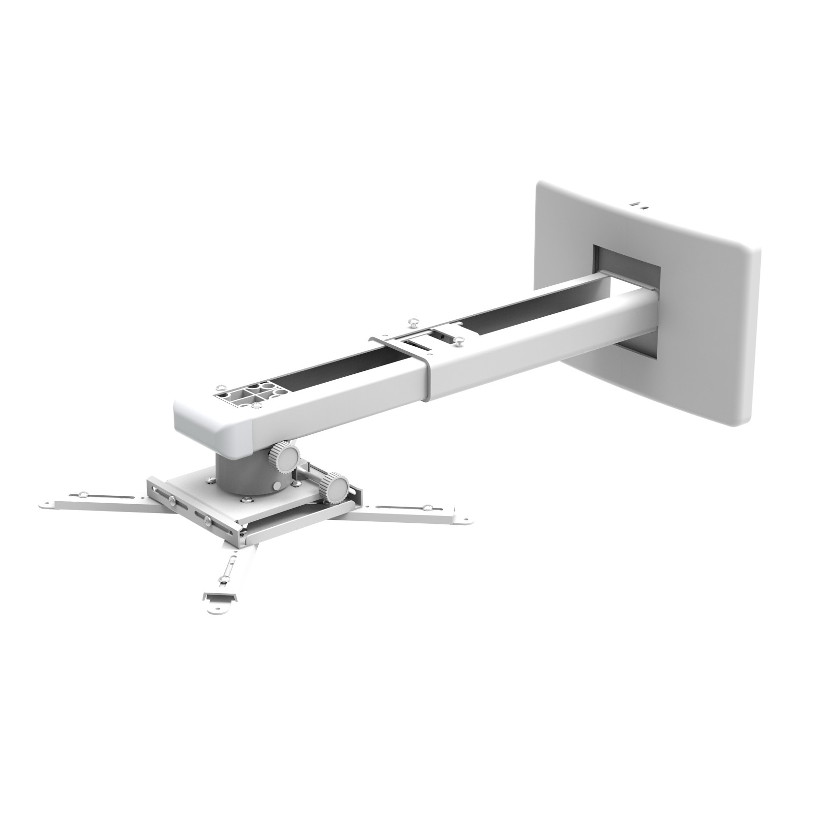 Suport videoproiector de perete Blackmount CT-PRB-11S, distanta perete-proiector 450-670mm, max.20kg, alb