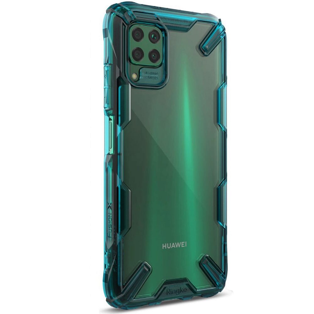 Husa Antisoc Ringke Fusion X pentru Huawei P40 Lite, Verde Turcoaz