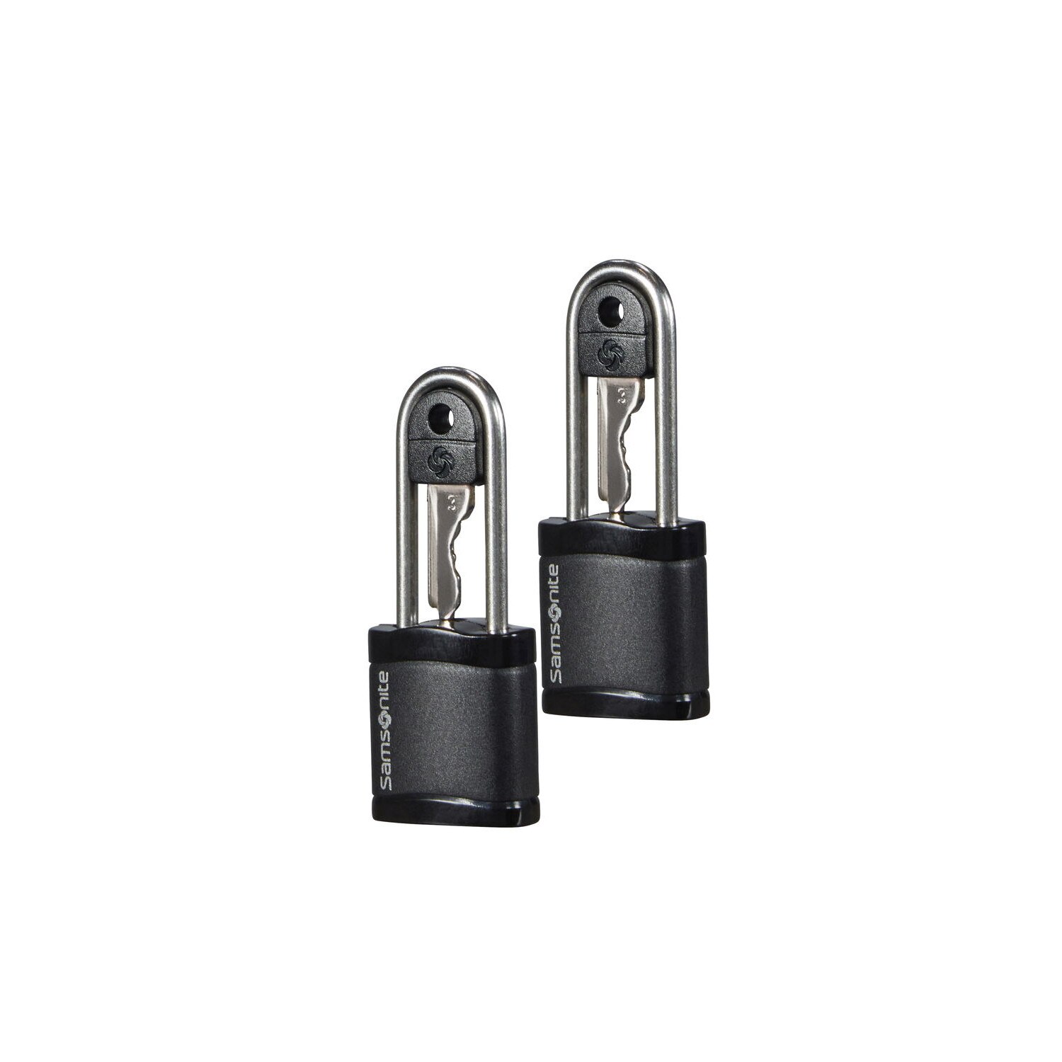 Set 2 lacatele cu cheie negru, Samsonite, accesorii bagaje