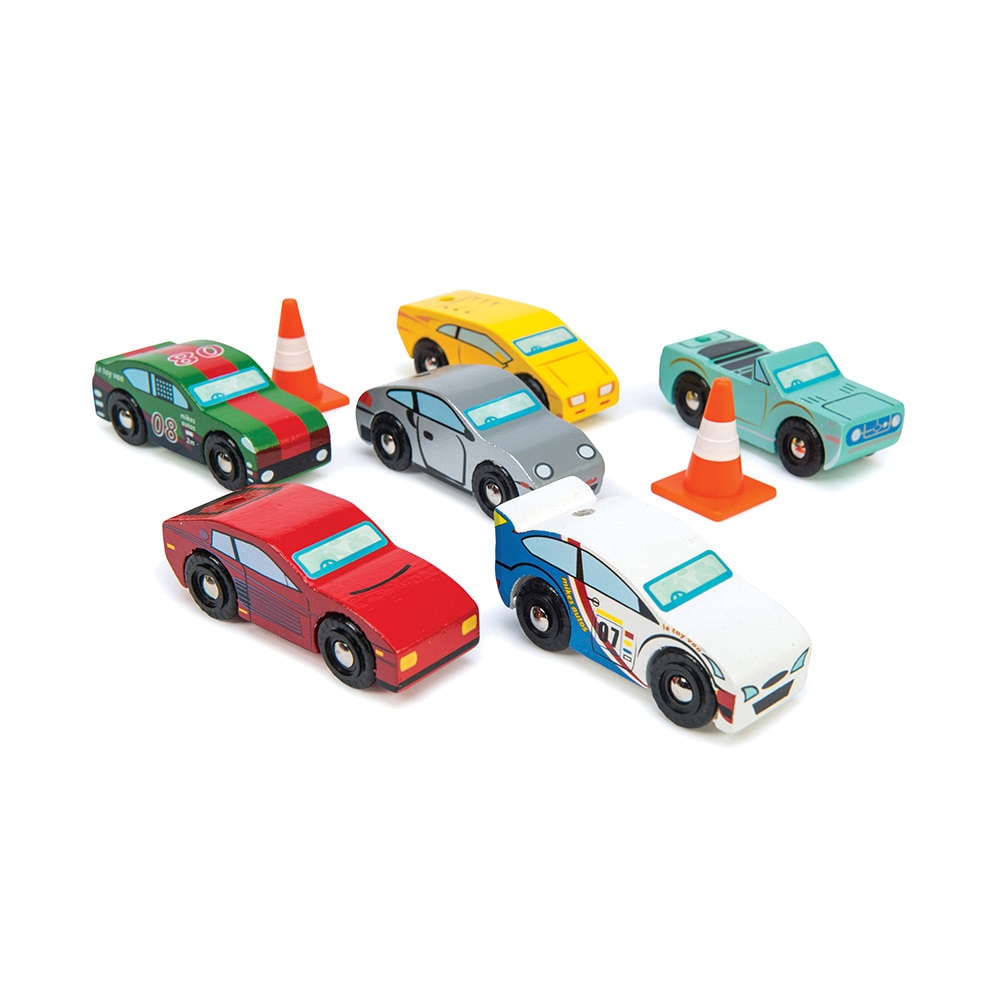Set 6 masini din lemn, Le Toy Van, Monte Carlo, 3 ani +