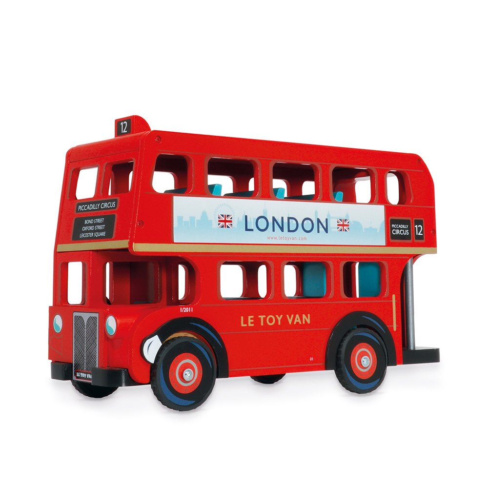Autobuz londonez, Le Toy Van, rosu, din lemn