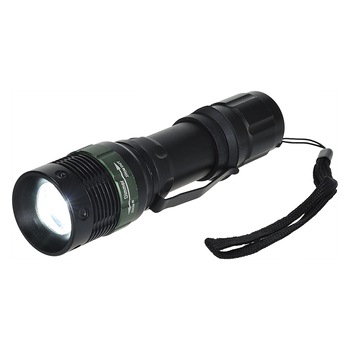 Lanterna Tactical neagra, 3 trepte de intensitate, 180lm, baterii incluse, autoniomie 8h Lanterna Tactical neagra, 3 trepte de intensitate, 180lm, baterii incluse, autoniomie 8h