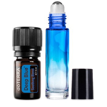 Ulei esential amestec, doTERRA Deep Blue, 5ml + Recipient de 10ml din sticla cu roll-on, ZAJA Ulei esential amestec, doTERRA Deep Blue, 5ml + Recipient de 10ml din sticla cu roll-on, ZAJA