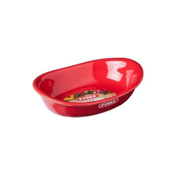 Vas oval ceramic Supreme Colour Red, Pyrex, ceramica cu strat emailat, rosu, 31 x 21 cm Vas oval ceramic Supreme Colour Red, Pyrex, ceramica cu strat emailat, rosu, 31 x 21 cm