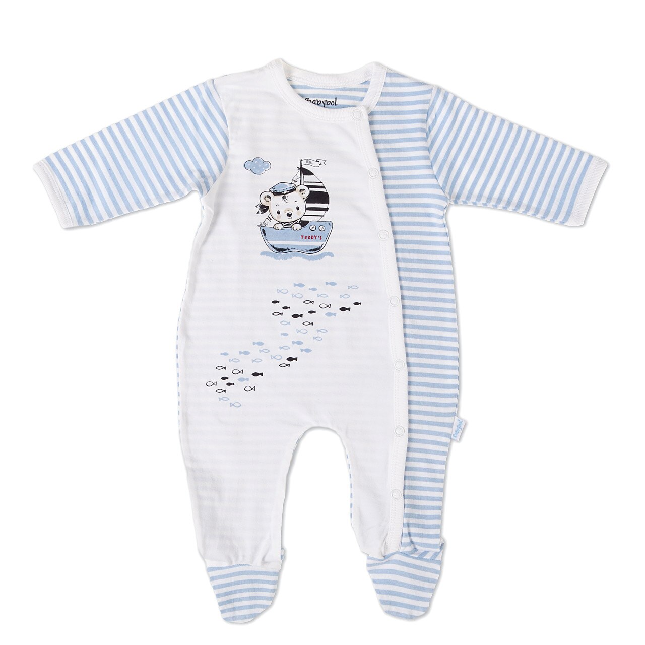 Salopeta Babybol baiat , dungi blue, 9 luni