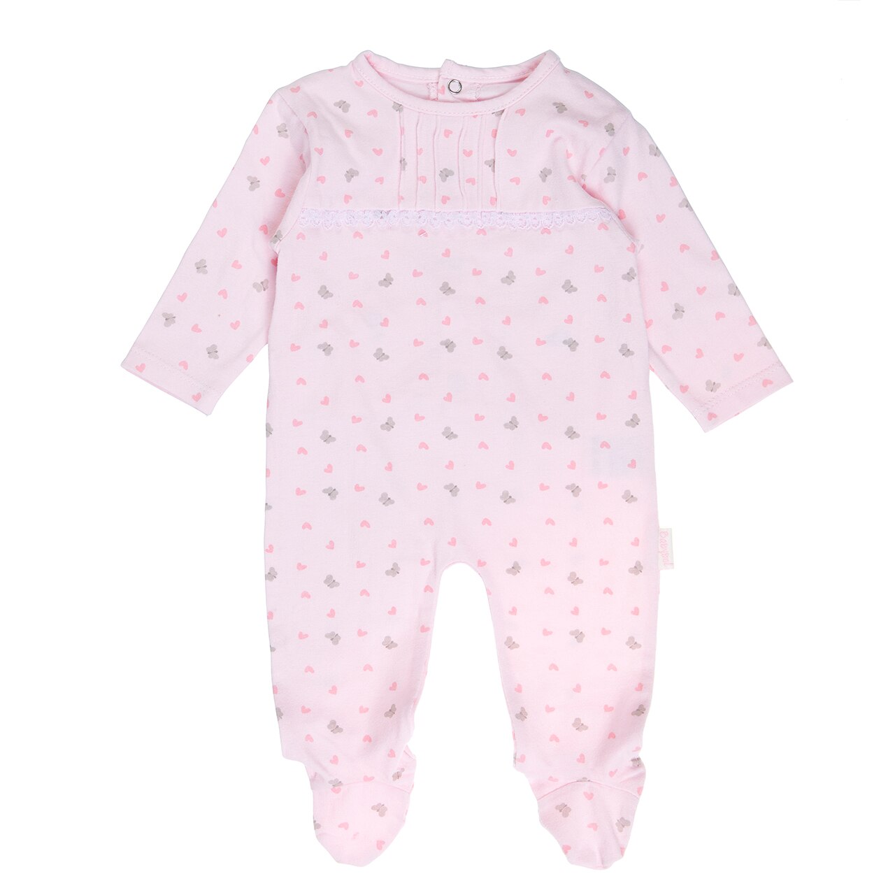 Salopeta Babybol fetita , imprimeu fluturi, roz, 12 luni