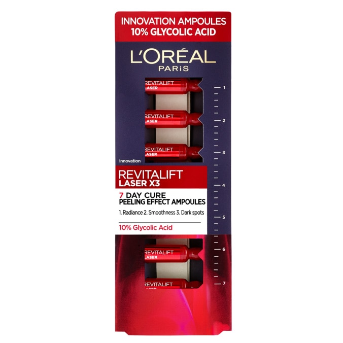 L'Oréal Paris Revitalift Filler Fiole anti age cu Acid Hialuronic, 7x1.3 ml