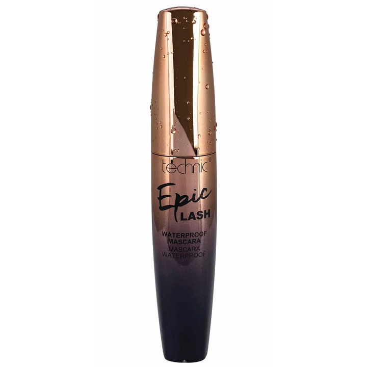 Mascara Waterproof Technic Epic Lash, Negru, 10 ml