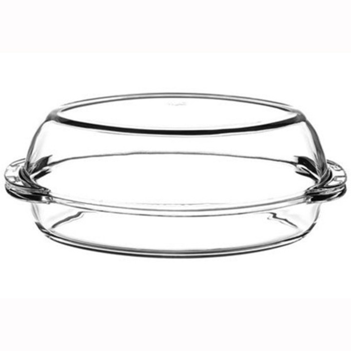 Set 2 vase termorezistente ovale Borcam, 2.25 + 2.25 l