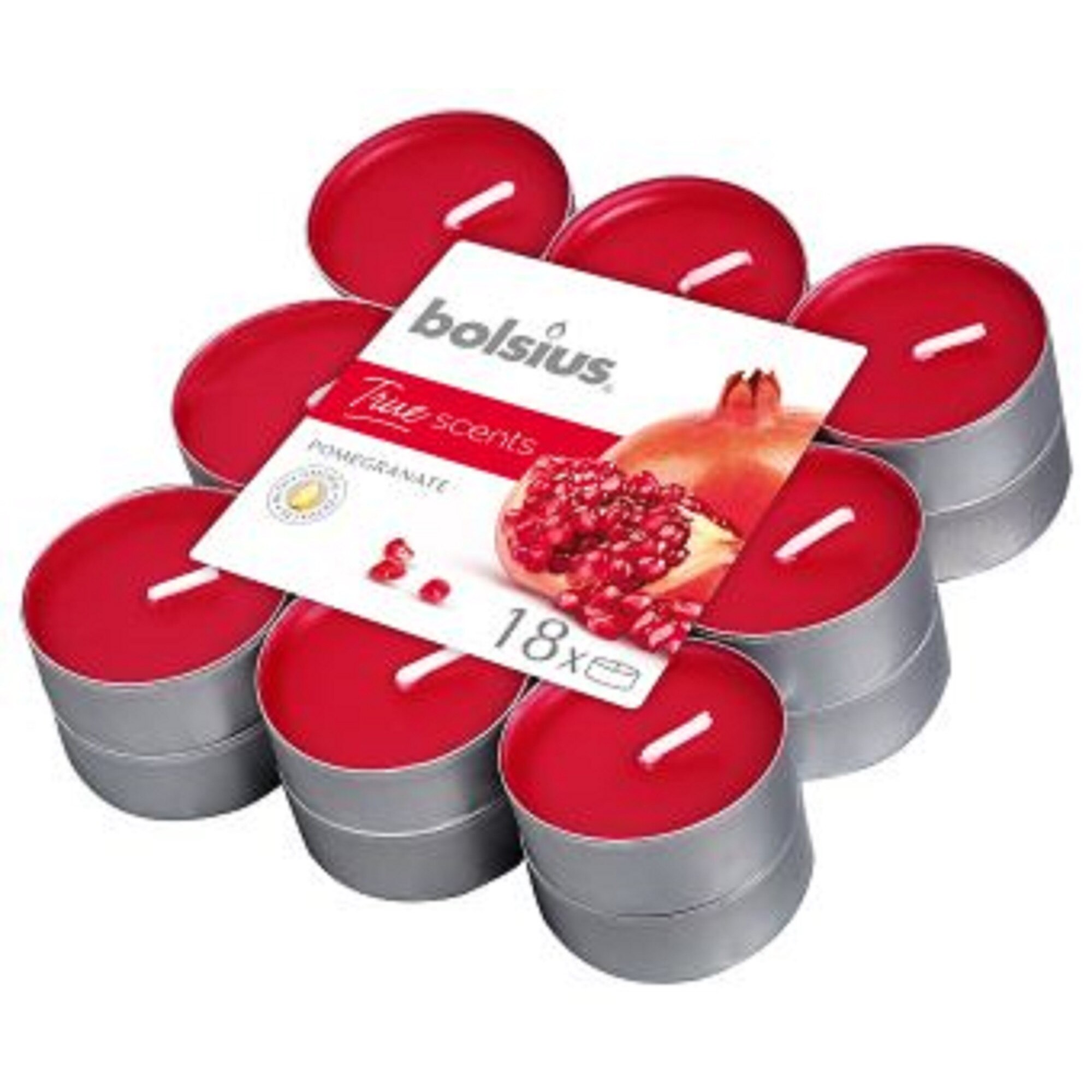 Lumanare pastila 4h 18 buc / set - Bolsius - Rodie