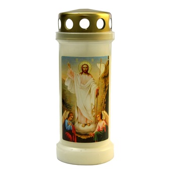 Candela din plastic Bolsius Nr. 6 cu capac Invierea Domnului - alb (bax de 24 buc.) Candela din plastic Bolsius Nr. 6 cu capac Invierea Domnului - alb (bax de 24 buc.)