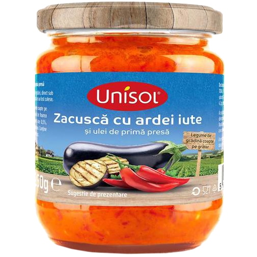 Zacusca cu Ardei Iute Unisol 260 g