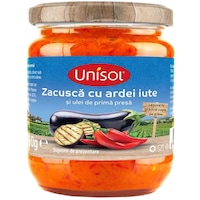 Pachet: 2 x Zacusca cu Ardei Iute Unisol 260 g
