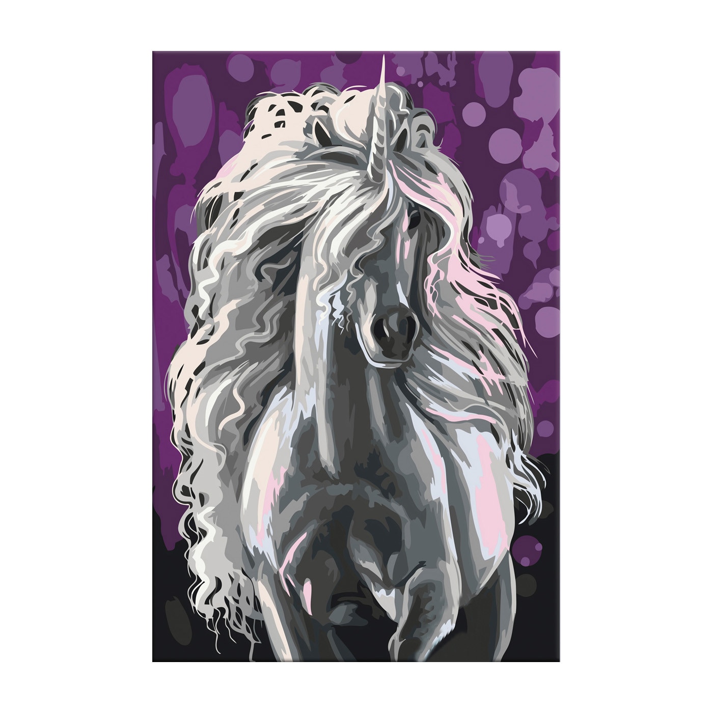 Pictura pe numere - Unicorn alb - 40 x 60 cm