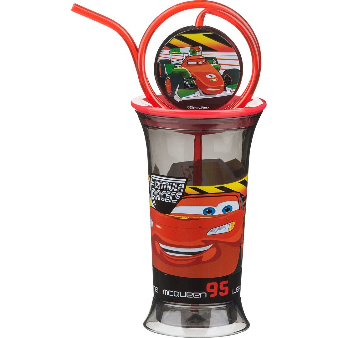 Bidon apa, Disney, Cars, negru, rosu, 300ml