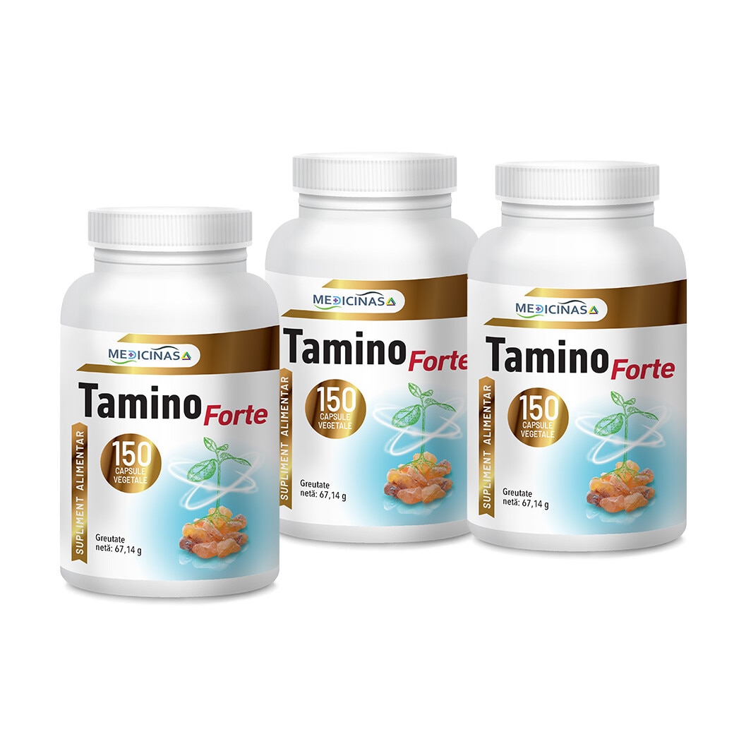 Set Tamino Forte , Medicinas , 3 flacoane x 150 capsule , Supliment alimentar