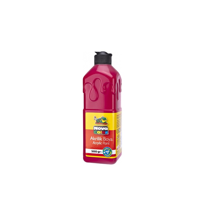 Culoare acrilica 500ML, NOVA COLOR rosu