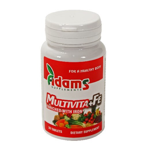 Multivita cu Fier 30 capsule Adams Vision