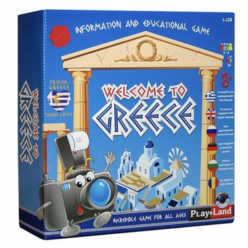 Joc de societate descopera Grecia, pentru copii , ATS, + 8 ani, cu 24 de atractii din tara Joc de societate descopera Grecia, pentru copii , ATS, + 8 ani, cu 24 de atractii din tara