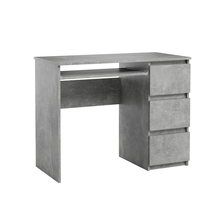 Heini Modern íróasztal - beton, 3 fiókos