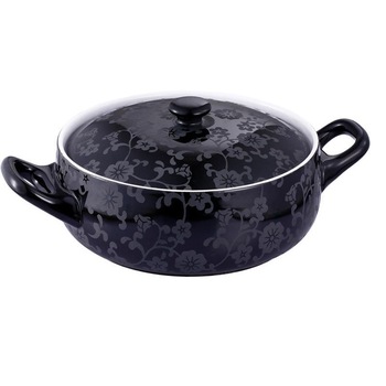 Cratita Vabene VB-6020054, Ceramica, Capac, 1.5 l, Negru Cratita Vabene VB-6020054, Ceramica, Capac, 1.5 l, Negru