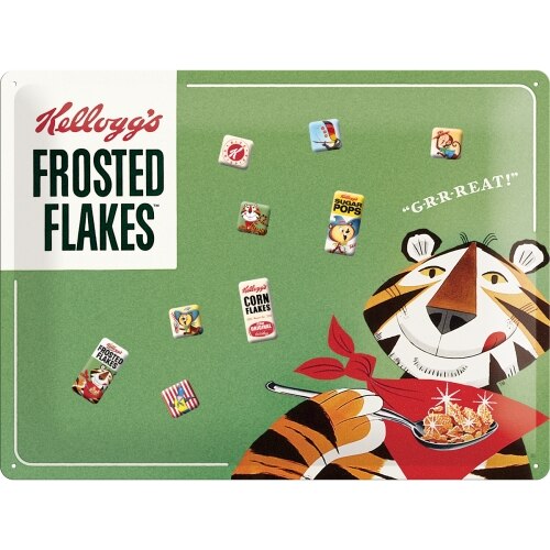 Tablou placa metalica - Kellogg's Tony Tiger - Remember - 30x40 cm