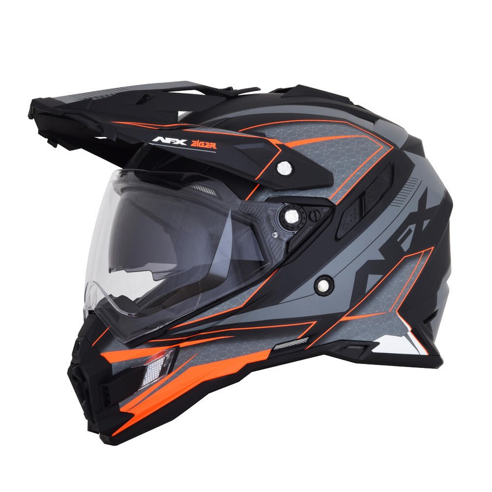 Casca Cross/ATV AFX FX-41 Eiger Dual Sport culoare gri mat portocaliu marime M