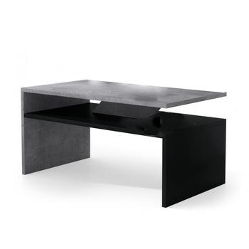 Masa de cafea, Mazzoni, PRIMA, Beton / Negru, 90 x 50 cm Masa de cafea, Mazzoni, PRIMA, Beton / Negru, 90 x 50 cm