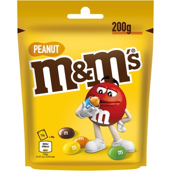 Arahide invelite in ciocolata cu lapte M&M's Peanut, 200g