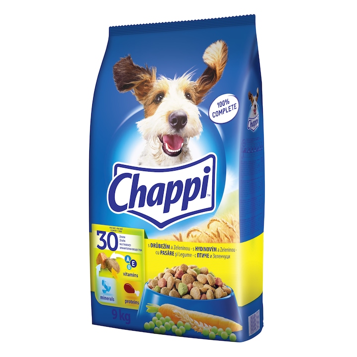 Hrana uscata pentru caini Chappi Pasare, 9 Kg
