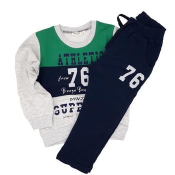 Trening baietei, din bumbac, multicolor, 98 cm, 3 ani Trening baietei, din bumbac, multicolor, 98 cm, 3 ani