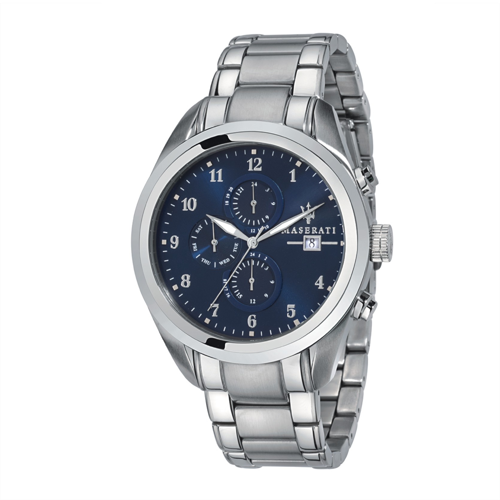 Ceas Maserati R885311250, Traguardo, Multifunction, inox argintiu, carcasa 45mm