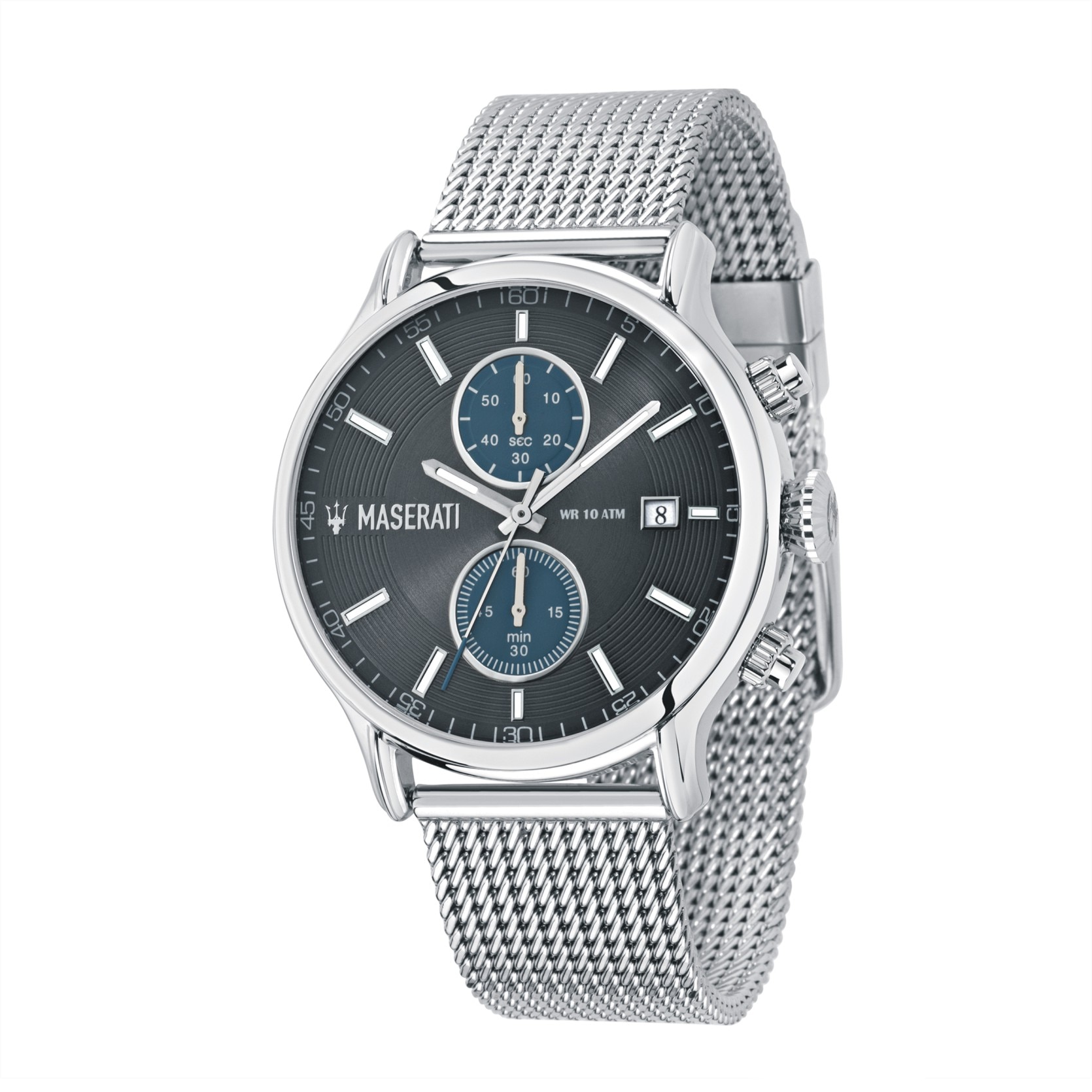 Ceas Maserati R8873618003, Epoca, inox argintiu, cronograf, carcasa 42mm