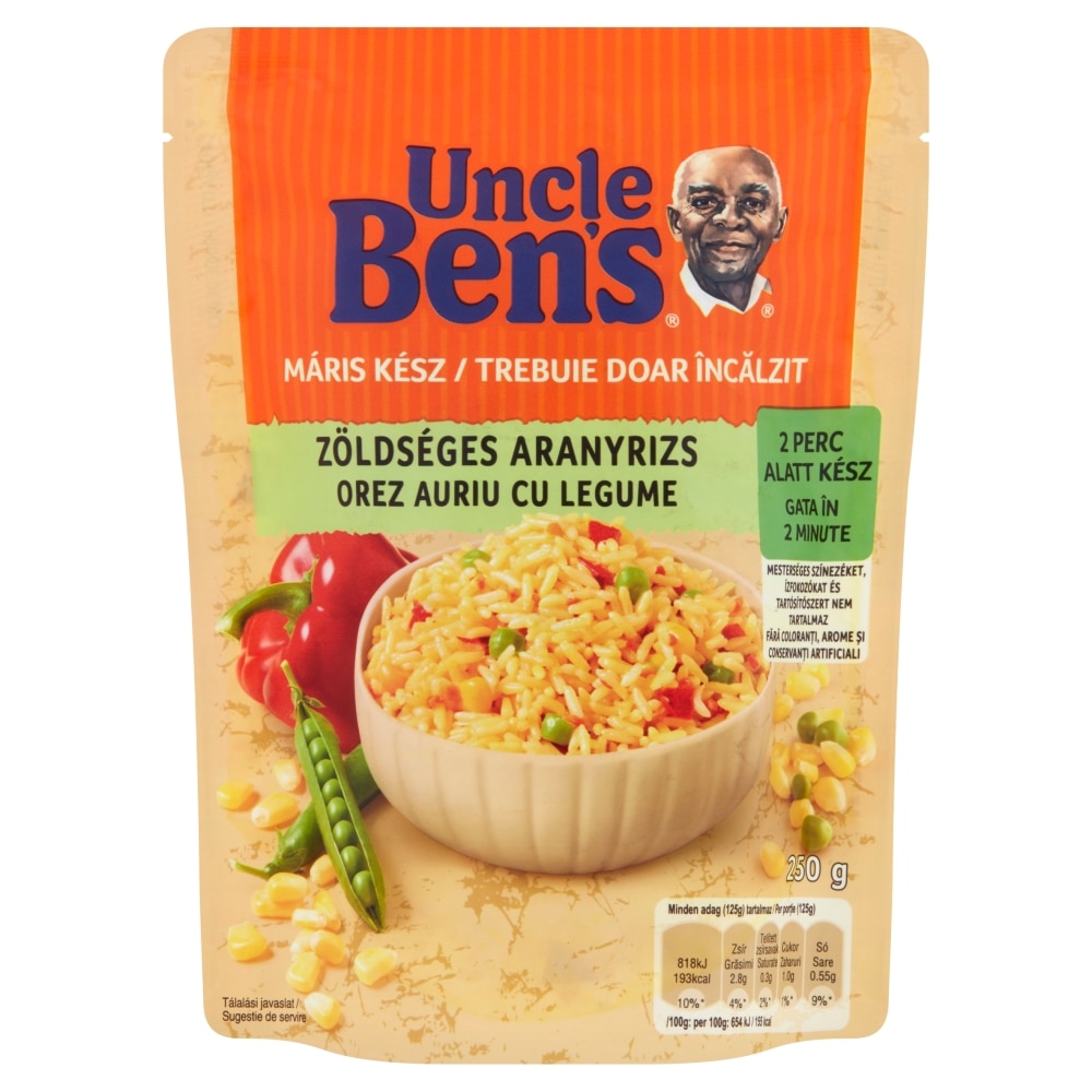 Orez auriu cu legume Uncle Ben's, 250g